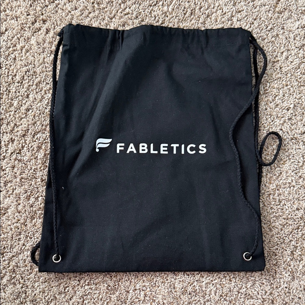 Fabletics Black Drawstring Backpack